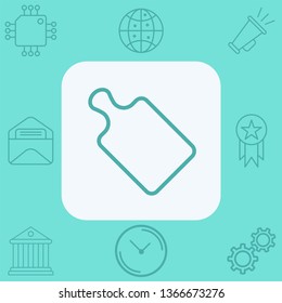 Cutting board vector icon sign symbol