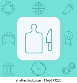 Cutting board vector icon sign symbol