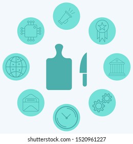 Cutting board vector icon sign symbol