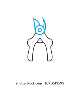 Cutting bush linear icon concept. Cutting bush line vector sign, symbol, illustration.