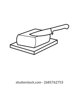 cutting cake icon white on background