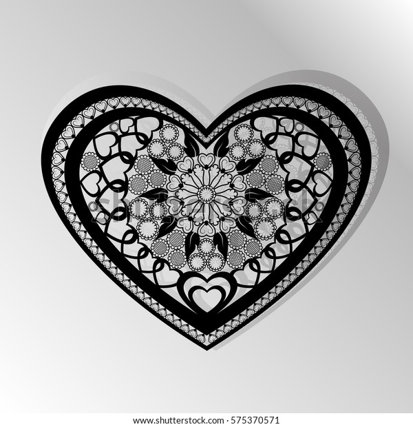 Cutting Card Laser Cut Heart Vector Stock Vector (Royalty Free