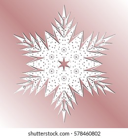 Cutting card. Laser cut  star vector panel. Cutout silhouette with star pattern. Filigree star pattern for paper cutting. hexagonal star. withe