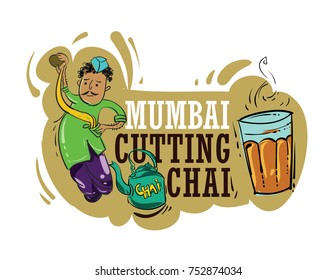 cutting chai Mumbai illustration