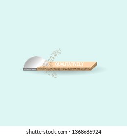 Cutting cutting chipboard. Vector illustration curl mandala retro