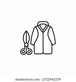 Vector de signo de icono de tijeras de pelaje de corte