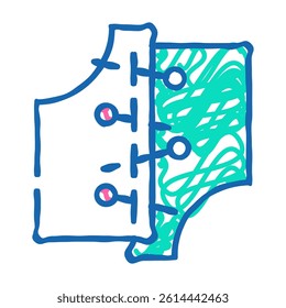 cutting courses doodle icon sketch vector. cutting courses sign. isolated symbol illustration