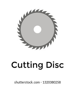 Cutting disc flat icon design 