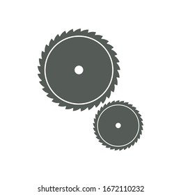 Cutting disc - a hand tool for working with wood. Instrument in flat style isolated on a white background. Equipment for carpentry work vector illustration