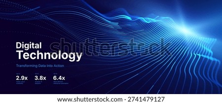 Cutting Edge AI Data Flow in Digital Technology Abstract Illustration - Tech Industry Backdrop with Lines and Patterns Emphasizing Seamless Integration. Tech Background Vector.