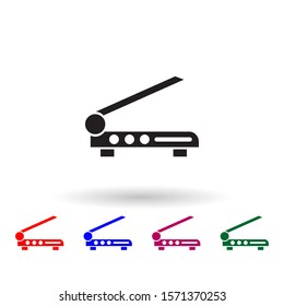 Cutting edge cutter multi color icon. Simple glyph, flat vector of print house icons for ui and ux, website or mobile application