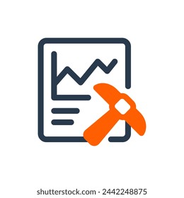 Cutting edge Data Mining Techniques for Business Intelligence Vector Icon Illustration