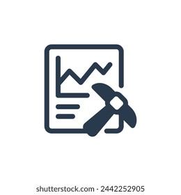 Cutting edge Data Mining Techniques for Business Intelligence Vector Icon Illustration