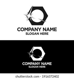 Inspiración de plantilla de diseño de logotipo de corte de borde, Ilustración de vectores.