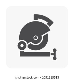 Cutting equipment icon on white.