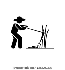 Cutting, farmer, grass, weed icon. Element of gardening icon. Premium quality graphic design icon. Signs and symbols collection icon for websites, web design, mobile app