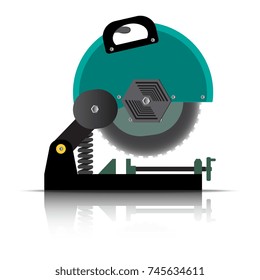 Cutting Fiber machine on white background.Concept Industrial,technology,repair and maintenance.