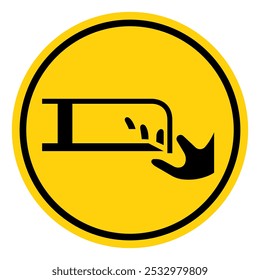 Cutting Of Finger Hazard Symbol Sign, Vector Illustration, Isolate On White Background Label.EPS10