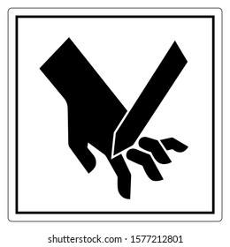 Cutting Of Fingers Angled Blade Symbol Sign, Vector Illustration, Isolate On White Background Label .EPS10