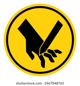 Cutting Of Fingers Angled Blade Symbol Sign, Vector Illustration, Isolate On White Background Label .EPS10