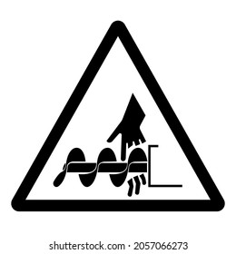 Cutting of Fingers Or Hand Auger Symbol Sign, Vector Illustration, Isolate On White Background Label .EPS10