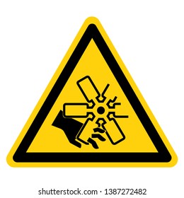 Cutting of Fingers Or Hand Engine Fan Symbol Sign, Vector Illustration, Isolate On White Background Label .EPS10 