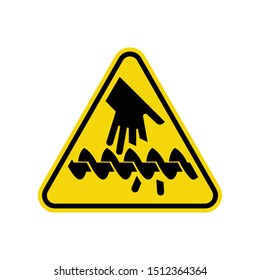 Cutting of Fingers or Hand Warning Triangle Sign Isolated On White Background. Caution Symbol Simple, Flat Vector, Icon You Can Use Your Website Design, Mobile App Or Industrial Design