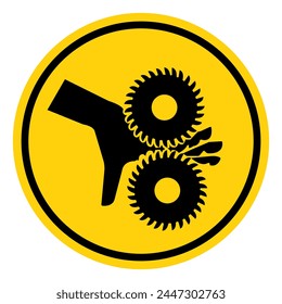 Cutting of Fingers Rotating Blades Symbol Sign, Vector Illustration, Isolate On White Background Label .EPS10