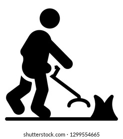 Cutting grass icon design 