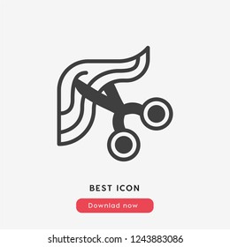 cutting hair icon vector
