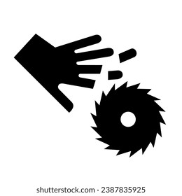 Icono negro de la mano,Ilustración vectorial, Aislado en la etiqueta de fondo blanco. EPS10
