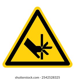Cutting Hand Hazard Symbol Sign, Vector Illustration, Isolate On White Background Label.EPS10