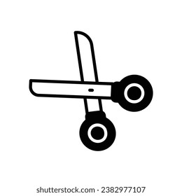 Cutting icon isolate white background vector stock illustration