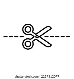 cutting icon on white background, vector illustration.