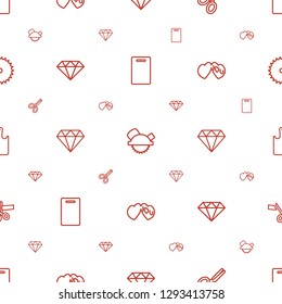 cutting icons pattern seamless white background. Included editable outline cutting board, saw blade, scissors, gem, diamond, I love you icons. cutting icons for web and mobile.