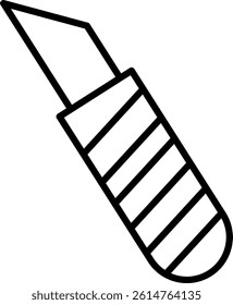 Cutting Knife Line Vector Icon Design