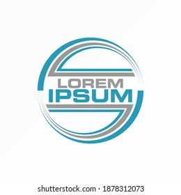 Cutting line Circle flip like Letter S font in emblem image graphic icon logo design abstract concept vector stock. Can be used as a symbol related to global or group