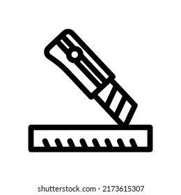 cutting line icon illustration vector graphic