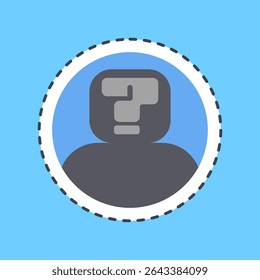 Cutting line sticker anonymity. Crypto currency elements.