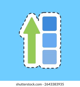 Cutting line sticker block height. Crypto currency elements.