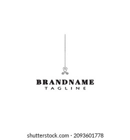 diseño de iconos de dibujos animados logotipo de corte diseño de imagen negro vector aislado lindo