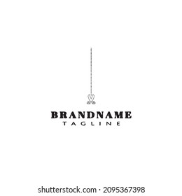 cutting logo cartoon icon design black modern isolated vector illustration