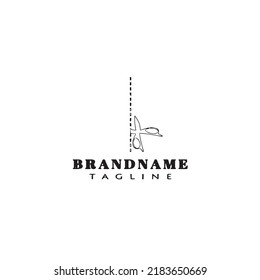 diseño de iconos de dibujos animados logotipo de corte plantilla de diseño de símbolos aislados negro