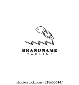 diseño de iconos de dibujos animados de logotipo negro símbolo vectorial aislado moderno negro