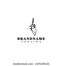 diseño de icono de logotipo de corte plantilla de diseño de vectores aislados negro