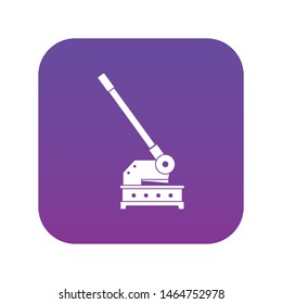 Cutting machine icon digital purple for any design isolated on white vector illustration