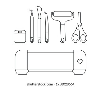 Cutting Machine for small business or Hobby: scrap booking tools, paper cutting, vinyl sticker making clipart