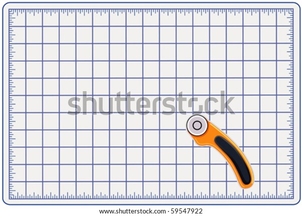 Cutting Mat Grids Self Healing Rotary Stock Vector Royalty Free