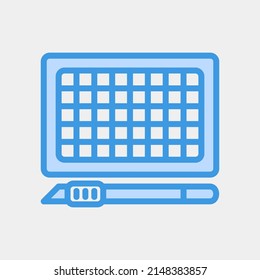 Cutting mat icon in blue style, use for website mobile app presentation