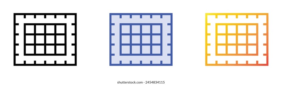 cutting mat icon. Linear, Blue Fill and Gradient Style Design Isolated On White Background